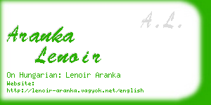aranka lenoir business card